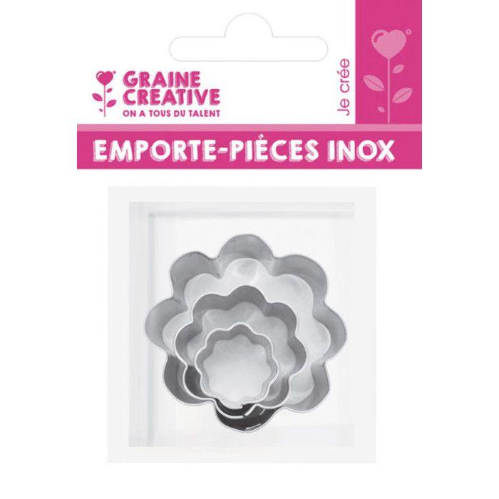 Metal Cookie Cutters Flower 3 pieces