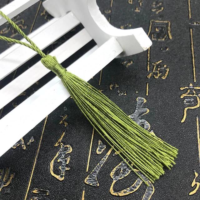 10~80Pcs Bookmark Tassels Fringe Brush Handmade Soft Craft Mini Tassels with Loops for DIY Crafts Jewelry Making Accessories
