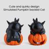 Halloween Lamp Decoration Light-up Black Cat On Pumpkin Statue Spooky Eyeball/Skull/Pumpkin Candle Holder with LED Light for Halloween Tabletop Decor