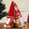 Christmas Faceless Dolls Cute Plush Gnome Dolls Christmas Handmade Gingerbread Man Doll Decorations Xmas Home Window Ornaments