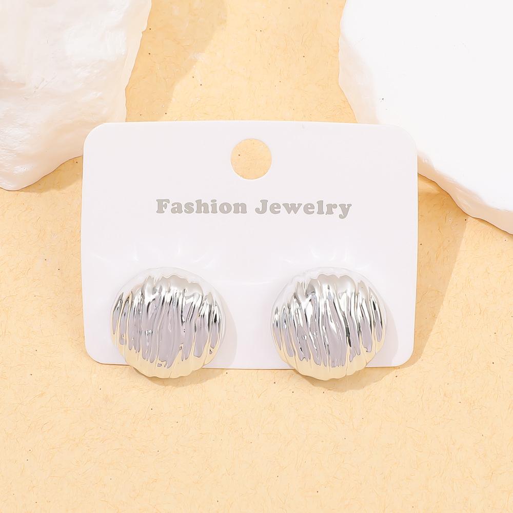 European and American retro high-end acrylic gold-plated stud earrings, electroplating personalized fashion women's stud earrings set