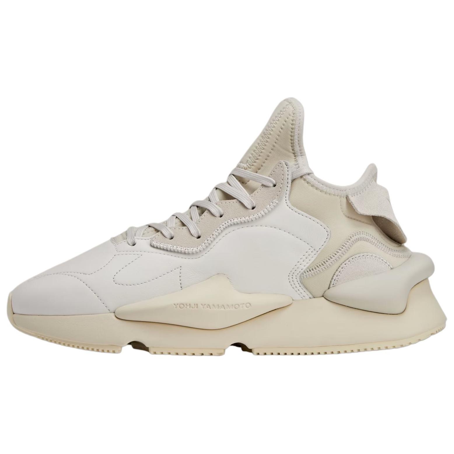 

Y-3 Kaiwa Кожа Удобные Ретро Полувысокие Повседневные Кроссовки Унисекс Бежевый JQ2454 40.5