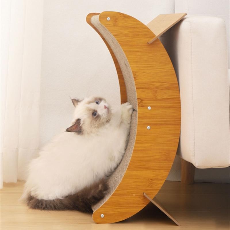 Holzkratzbaum Kratzkratzer Abnehmbares Bett 3 in 1 Kratzbaum für Katzen Training Krallen schleifen Kratzbrett
