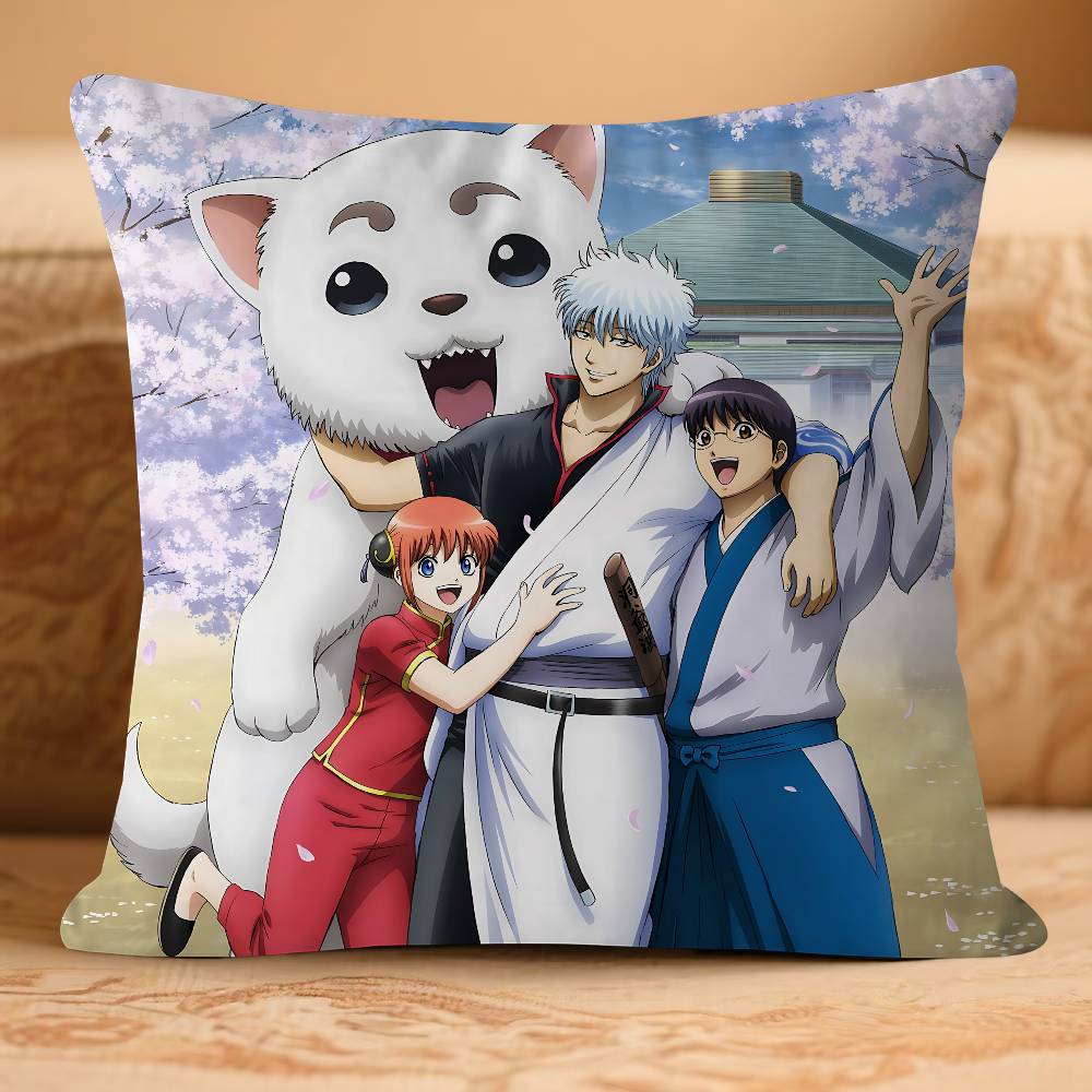 Anime G-GINTAMAS Pillow Case Removable Washable Cushion Cover – All-Season Soft Linen