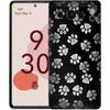 Phone Case For Google Pixel 6 7 8 9 Pro XL 8A 7A 6A Black Cover Soft Shell Dog Footprint Paw Cute