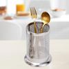 Stainless Steel Cutlery Round Cage Chopsticks Tube Shovel Spoon Bucket Knife Fork Tableware Organizer Kitchen Storage Accessory