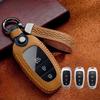 Genuine Leather Auto Smart Key Fob Case Cover Housing Remote Fit For Hyundai Solaris Sonata Hybrid Nexo Tucson Nx4 Santafe Dn8 Atos Prime Mount