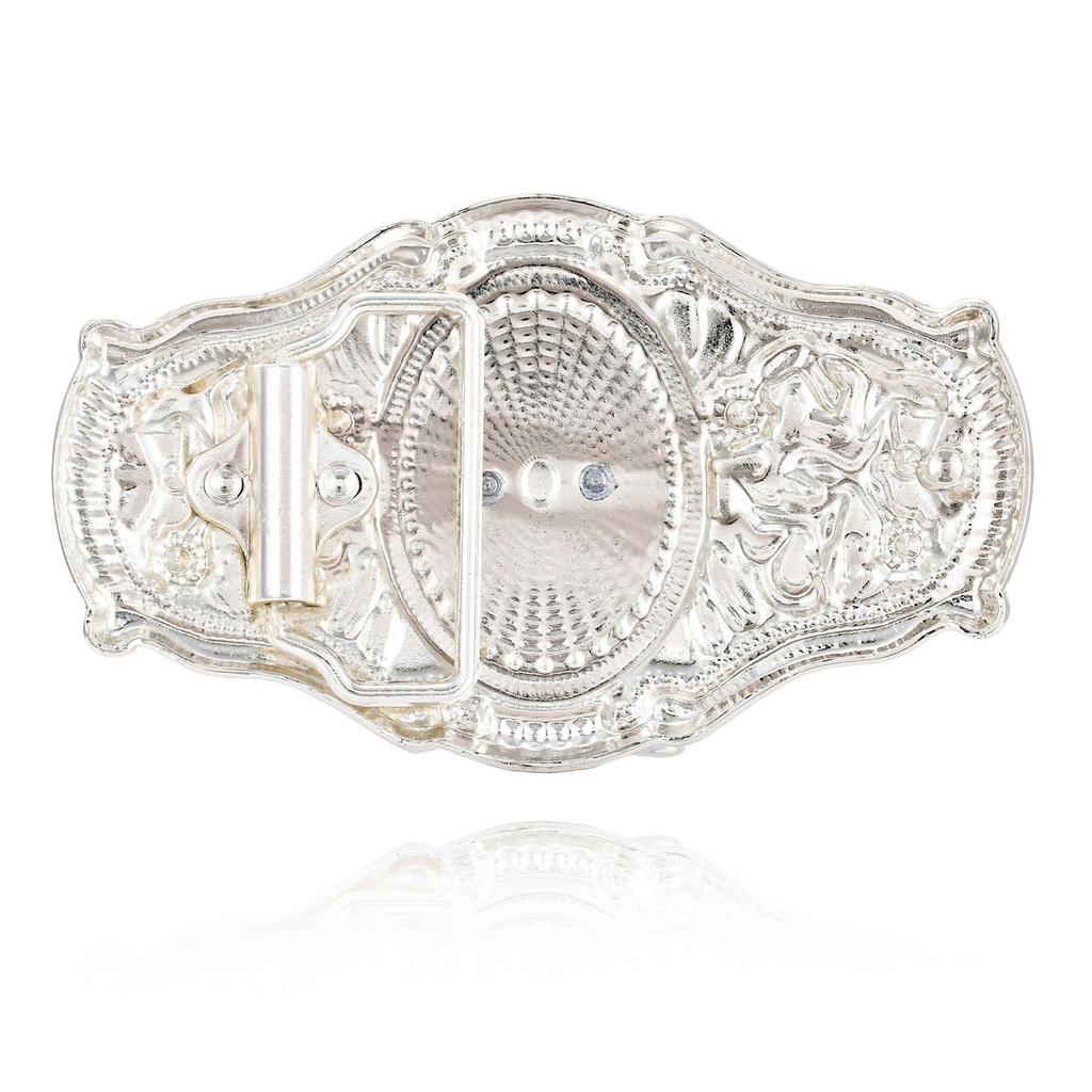 Vintage Western Cowboy Belt Buckle For Men Heavy Bull Longhorn Design Magnetic Clasp Double Sided Zinc Alloy