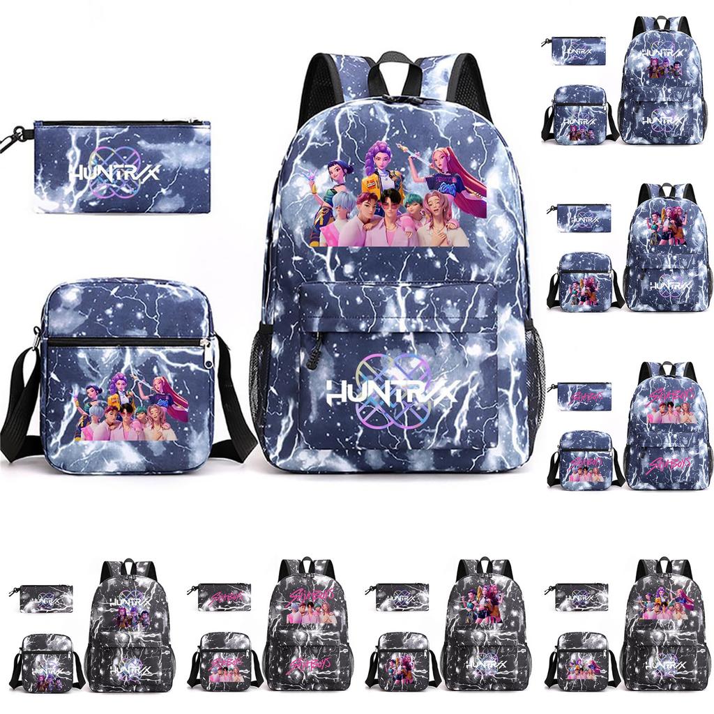 Dívčí batoh vysokoškolský styl velká kapacita lehký cestovní batoh taška třídílná sada