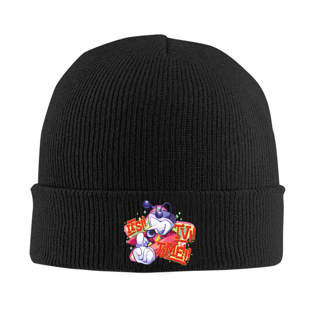 Deltarune Tenna TV Time Warm Knitted Cap Hip Hop Bonnet Hat Autumn Winter Outdoor Beanies Hats for Men Women Adult