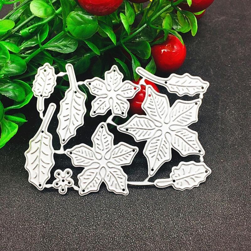 Floral Leaves Cutting Dies Embossing Die Cuts Template for Kid Gift Card Making DIY Paper Craft Scrapbooking Photo Album