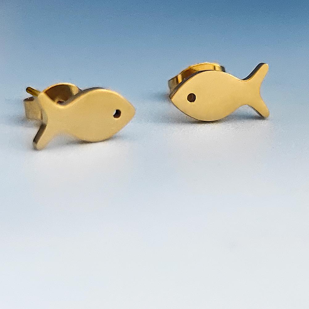 Creatief Ontwerp Vijf Kleine Visscholen Zwemmen Stroomopwaarts Inspirerend Koppel Ketting Armband voor Vrouwen Mannen Roestvrij Staal Sieraden