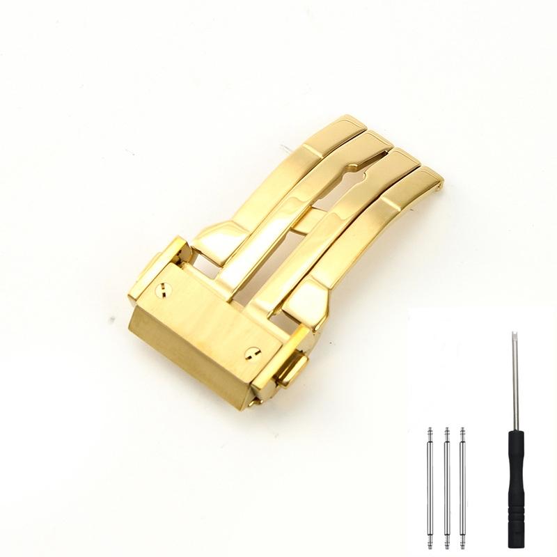 18/20/22/24mm For Hublot Big Bang Classic Fusion Stainless Steel Watch Bcuckle Deployment Folding Clasp Lock Hidden Push Button