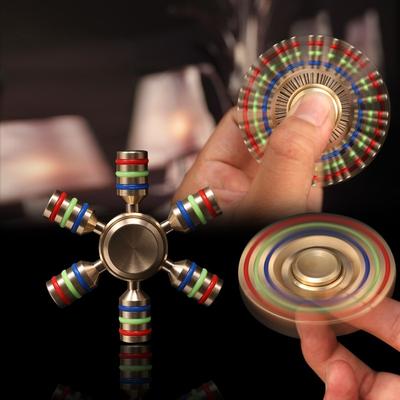 Metall Hand Spinner 6 Arm - Dekompression Fidget Spielzeug EDC Gadgets Angst Stressabbau für Erwachsene Kinder Antiestres Juguete