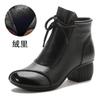 Fashion GKTINOO 2025 Summer Ankle Boots Genuine Leather Shoes Women Mid Heels Sandals Side Zip Boots Cutout Breathable Mujer Zapatos
