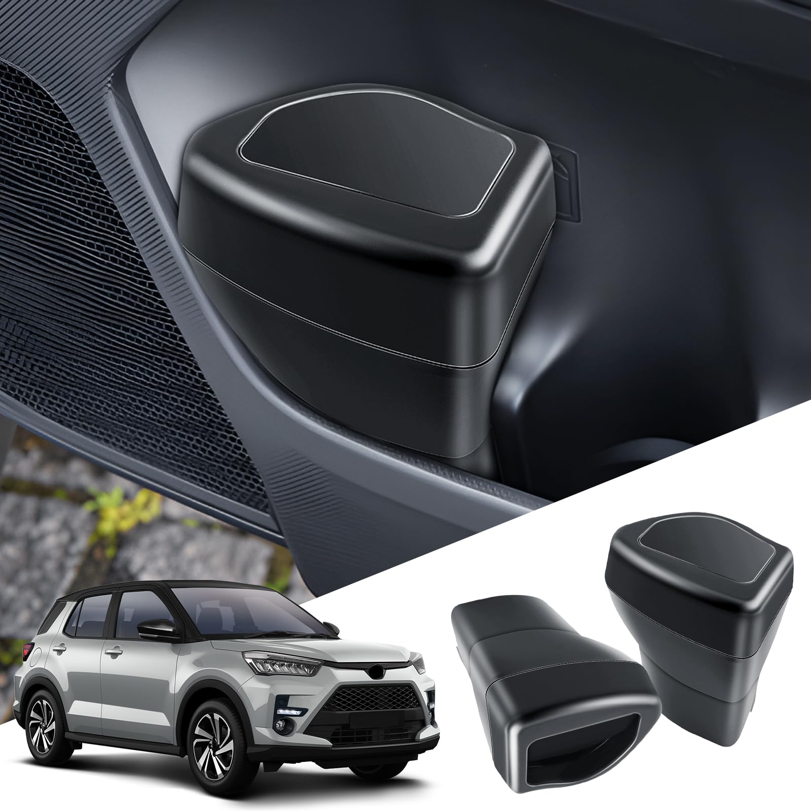 

Мусорные ведра ECOZEN для Toyota Raize A200 Идеально подходят для хранения мелких предметов и хранения Особенности: Набор из 2 частей, Серия для крепления на дверь/Модели 210A.