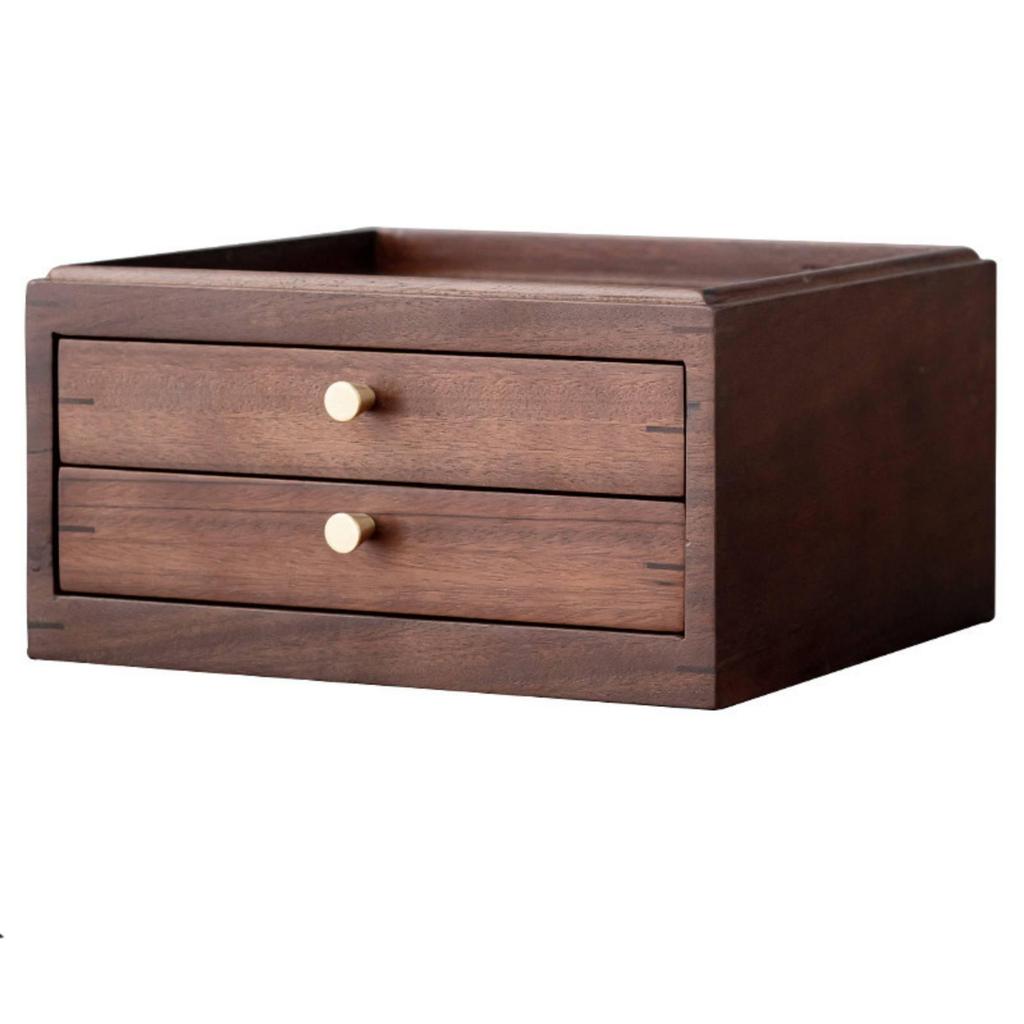 Wooden Tea Cake Storage Box Walnut Solid Wood