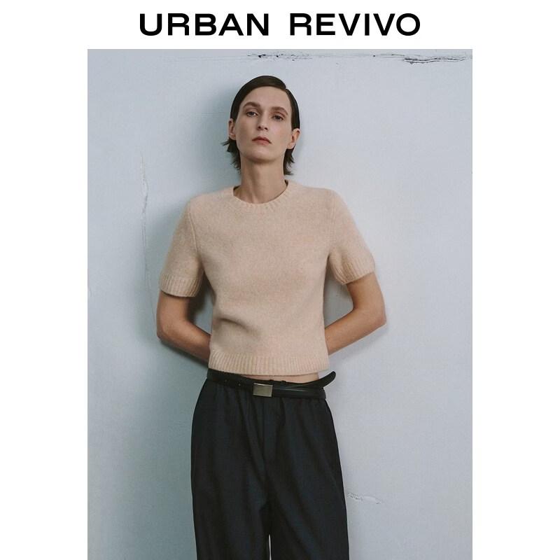 

UR Urban Series Women s Round Neck Short Knit Sweater UWU960006 S