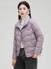 Casual Chic Women's Literary Down Jacket - 2026 Winter Retro Ethnic Style, Stand Collar, Warm Outerwear for Petite Sizes.