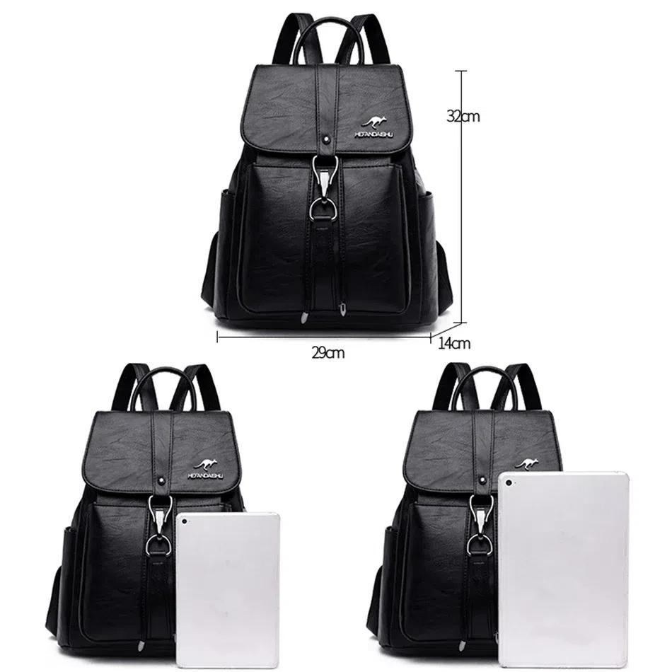 Bagpack Luxury Women Backpack Soft Leather Backpacks for Teenage Girls Female School Shoulder Bags for Women 2025