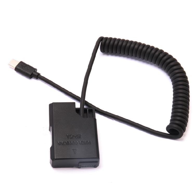 EN-EL14 Dummy Battery USB-C Coupler Adapter for W/ USB C-type Spring Power Cable