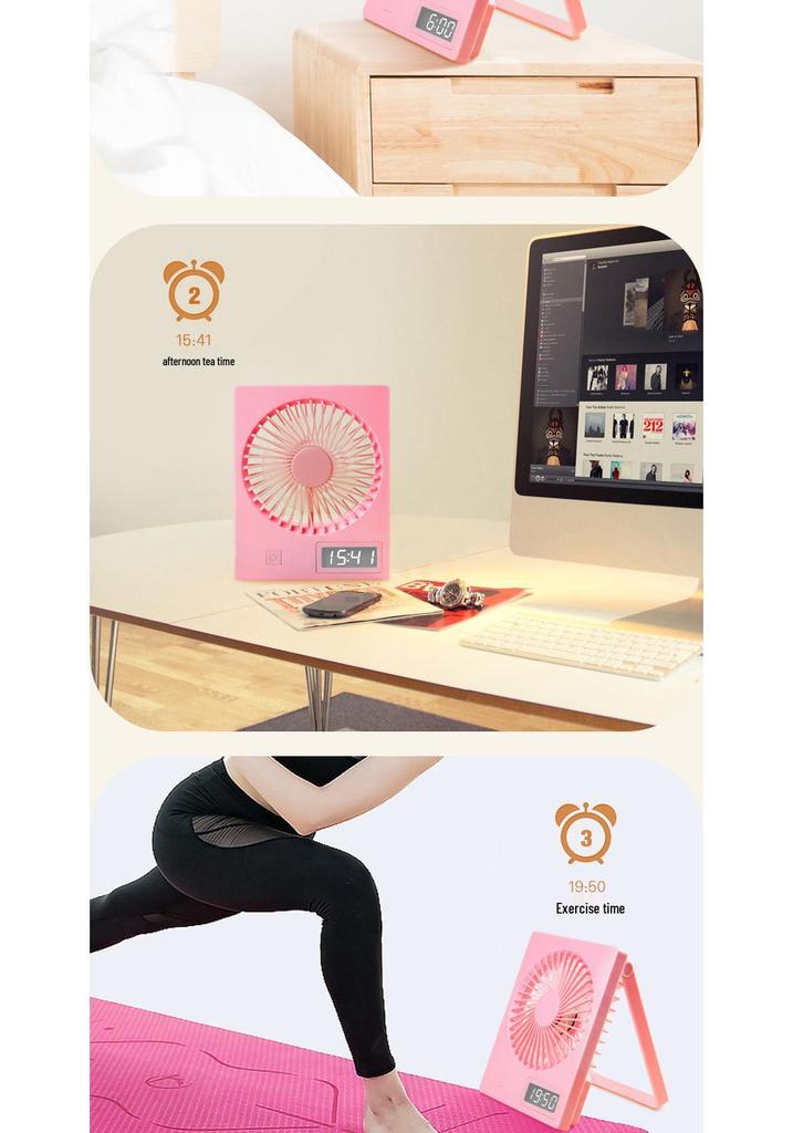 USB Rechargeable Mini Desktop & Handheld Fan - Long Battery Life, Ideal for Outdoor Use & Students