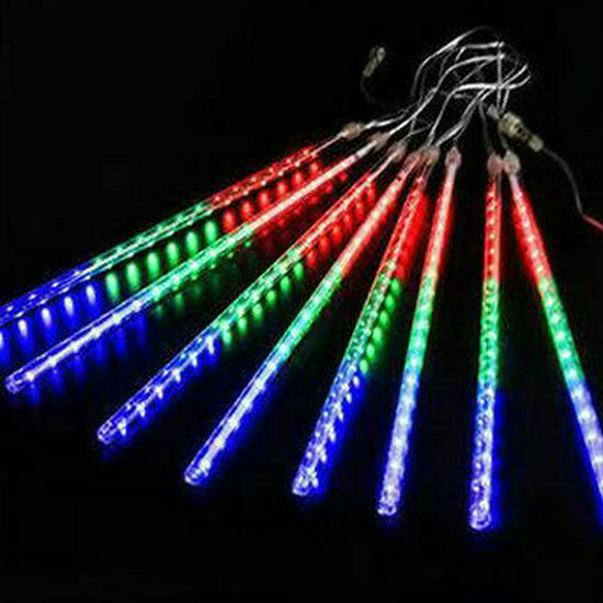 Outdoor Solar Meteor Shower String Lights - Holiday Decoration for Trees & Streets