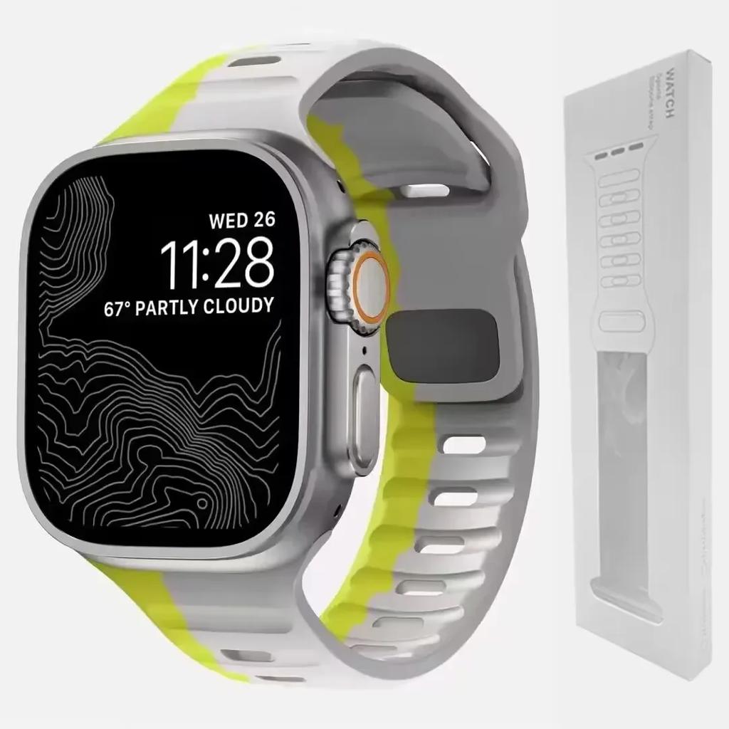 Soft Silicone Strap For Apple Watch Band Ultra 2 49mm 44mm 45mm 42mm 41mm 42mm sport Watchband iwatch Serise 5 6 7 8 9 bracelet