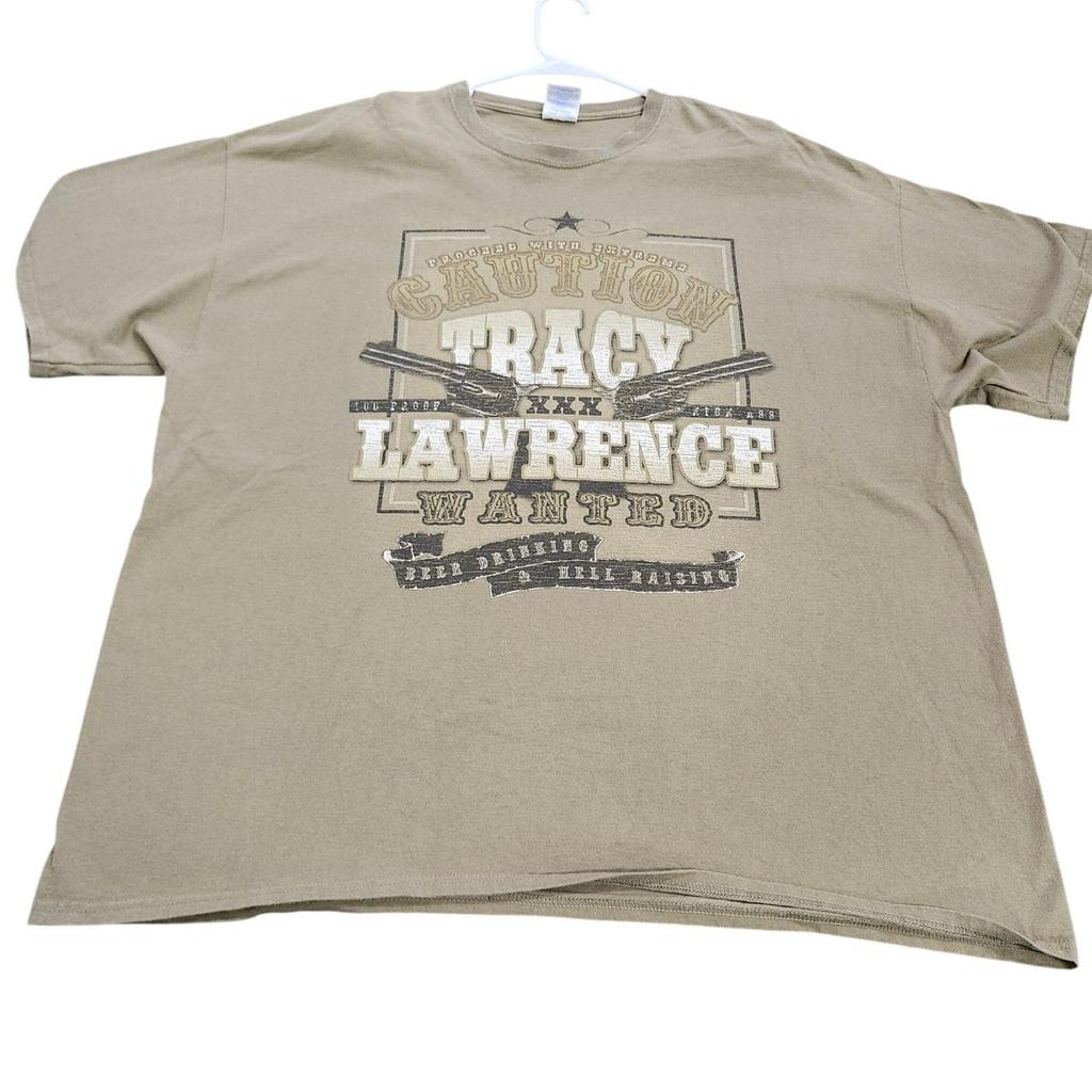 Tracy Lawrence Wanted Tour T Shirt 2XL Country Music Concert T Double Sided Unisex T-Shirt