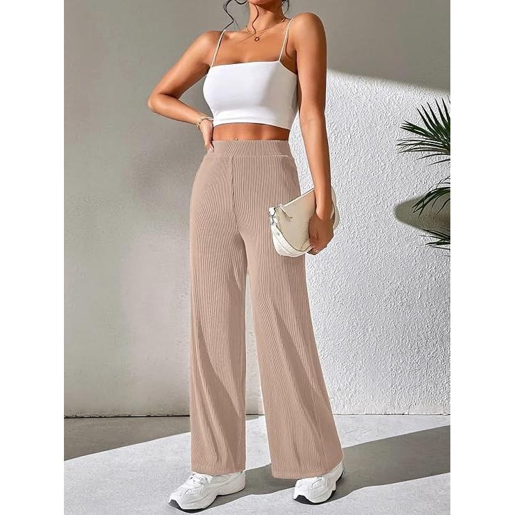 Pantaloni da Donna Comodi a Vita Alta Traspiranti Casual Usura Pantalone Coreano