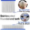 6-Piece Pet Flea Comb Set: Blue Handle, Stainless Steel Needles, Dense Teeth for Cats & Dogs 2023