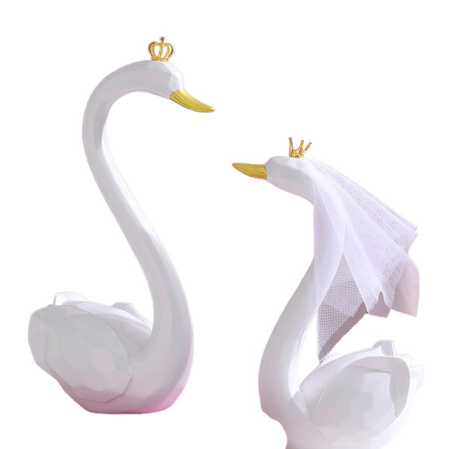 Schwan-Figurenpaar Hochzeitsgeschenke, Raumdeko & Geschenke für Frischvermählte oder beste Freundin Braut