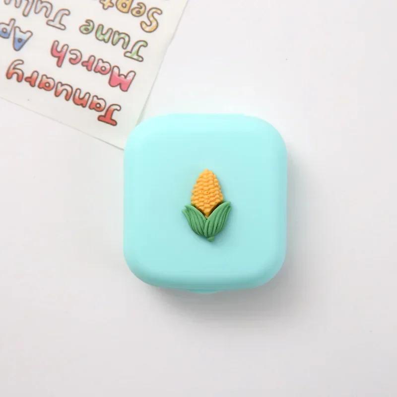 1PC Contact Lenses Box Cute Travel Kit Pocket Mini Contact Lens Case Travel Kit Easy Carry Mirror Lenses Box Container