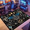 Mysterious Star and Moon Moth Themed Rug, Suitable for Living Room, Bedroom, Game Room, Computer Room and Home Décor.