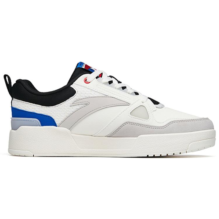 Anta Slip Resistant Abrasion Resistant Low Top Skateboard Shoes Men's White Gray 112218085-2