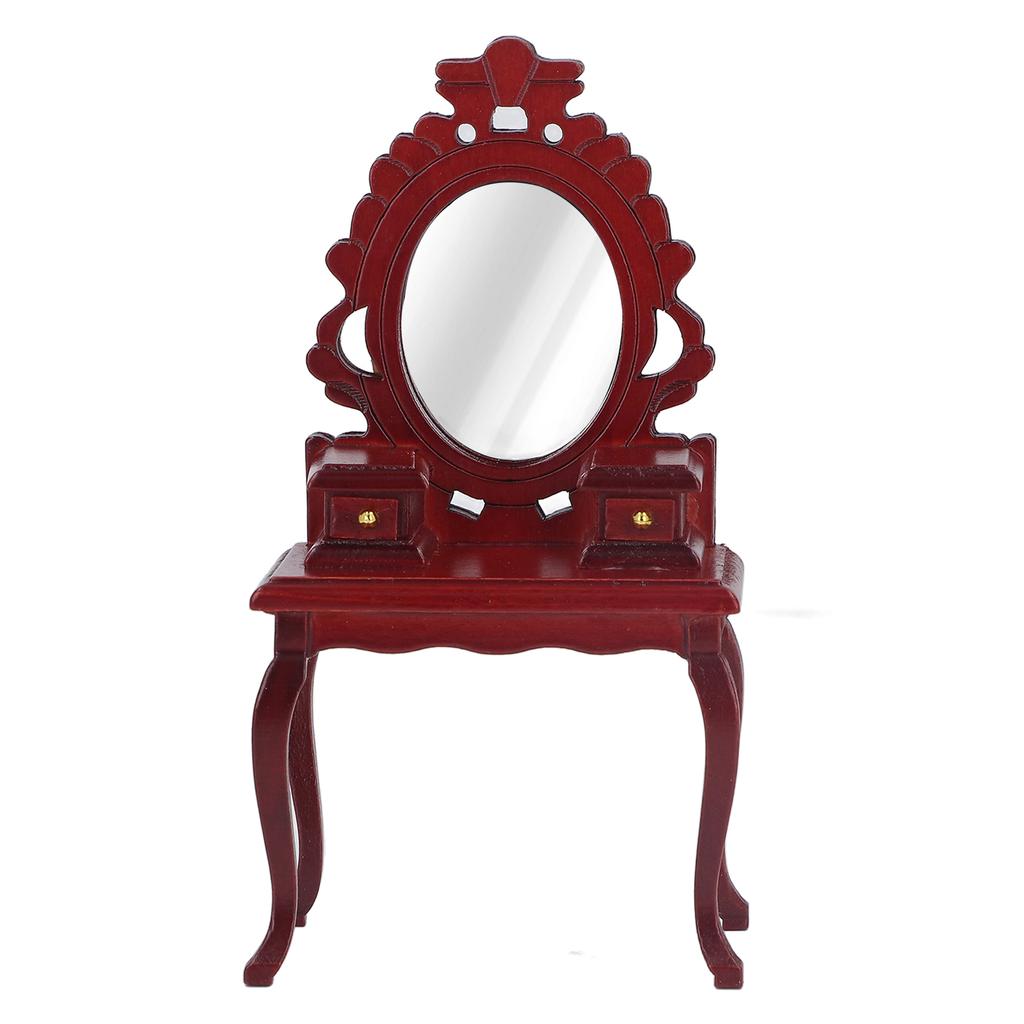1:12 Dollhouse Dressing Table Stool Miniature Bedroom Furniture Model Decoration DIY Dollhouse