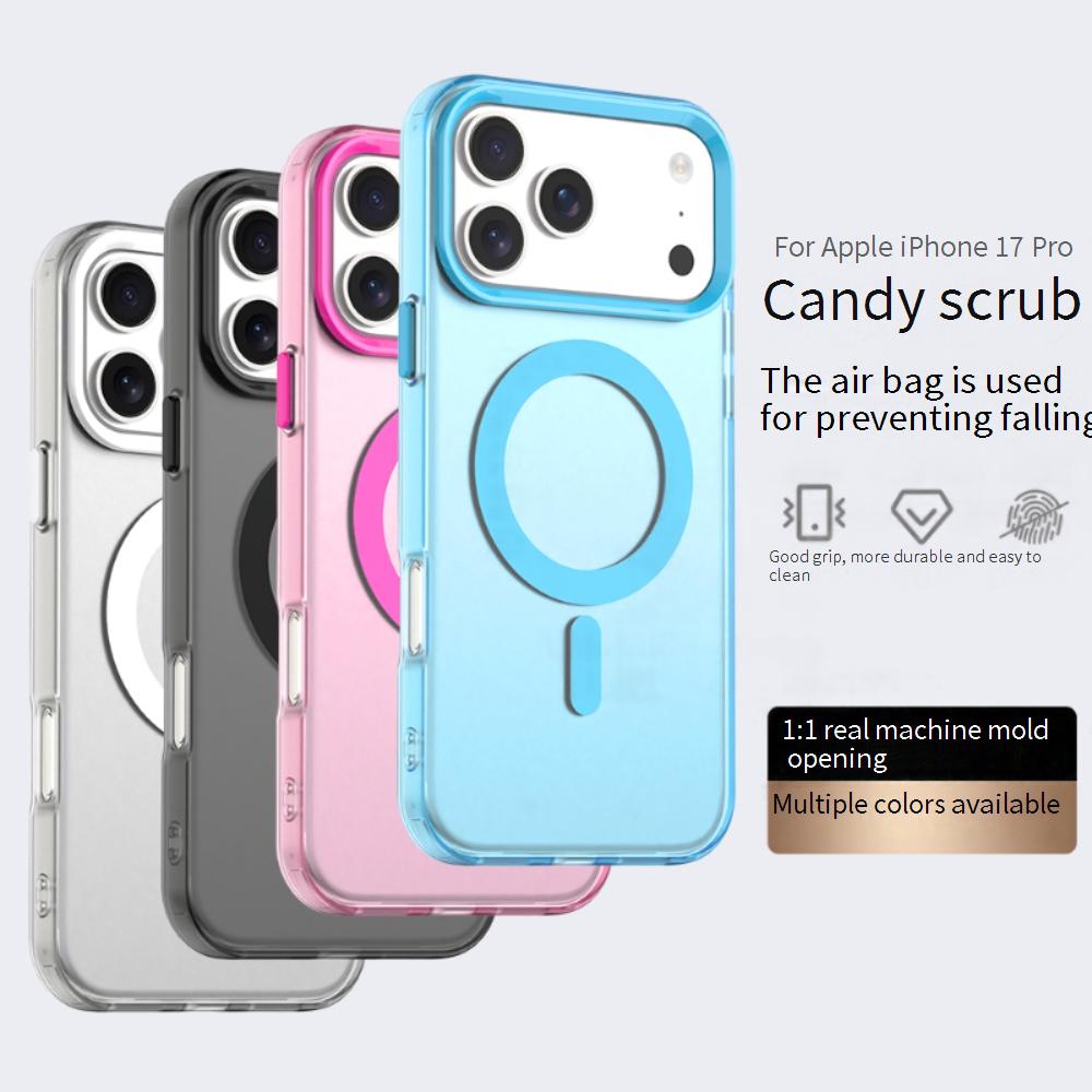 Magsafe Matte Phone Case For Apple iPhone 17 Pro Max Case Magnetic Wireless Charging For iPhone 17 Air Shockproof Back Cover