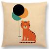 Latest Day Night Sun Moon Child With Animals Friends Wolf Bear Elephant Rabbit Cushion Cover Home Decor Sofa Throw Pillow Case