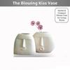 Ceramic White 'Kiss Face Vase' | Vases for Home Decor Decorative Vase for Dried Flowers and Pampas Grass - Set of 2