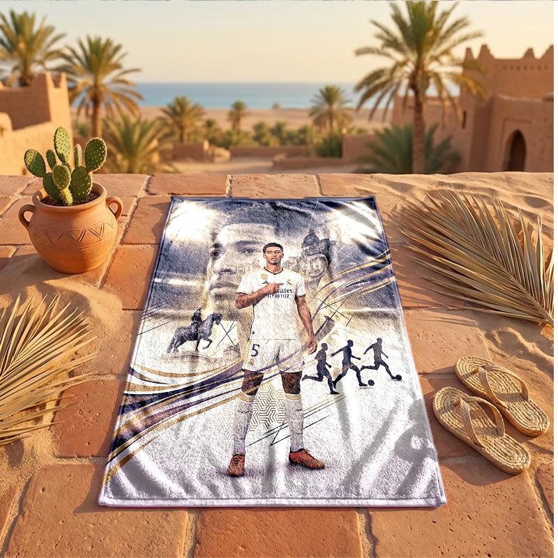 Jude Bellingham Print Microfiber Beach Towel Quick Dry Absorbent Large Towel For Beach Swimming Travel