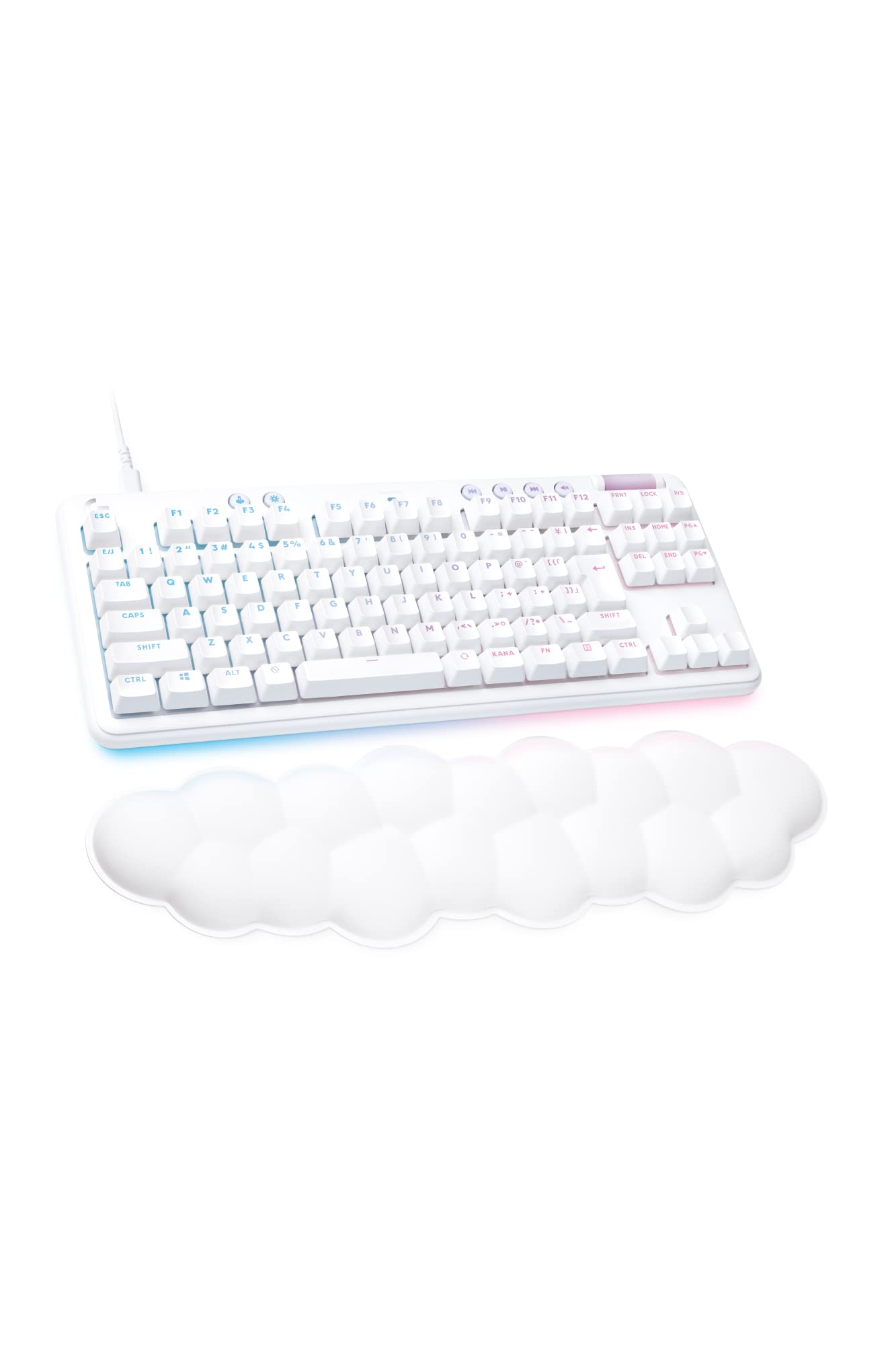 

Logitech G Aurora Collection Gaming Keyboard Tenkeyless G713 Linear Wired Mechanical Keyboard Cloud Palm Rest Silent Japanese Layout LIGHTSYNC RGB