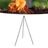 Cooking Tripod Foldable Campfire Tripod with Chain and Carrying Bag Aluminum Alloy for Outdoor Cooking Black