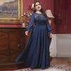 Elegant Plus Size Lace Evening Gown for Socialites and Graduates