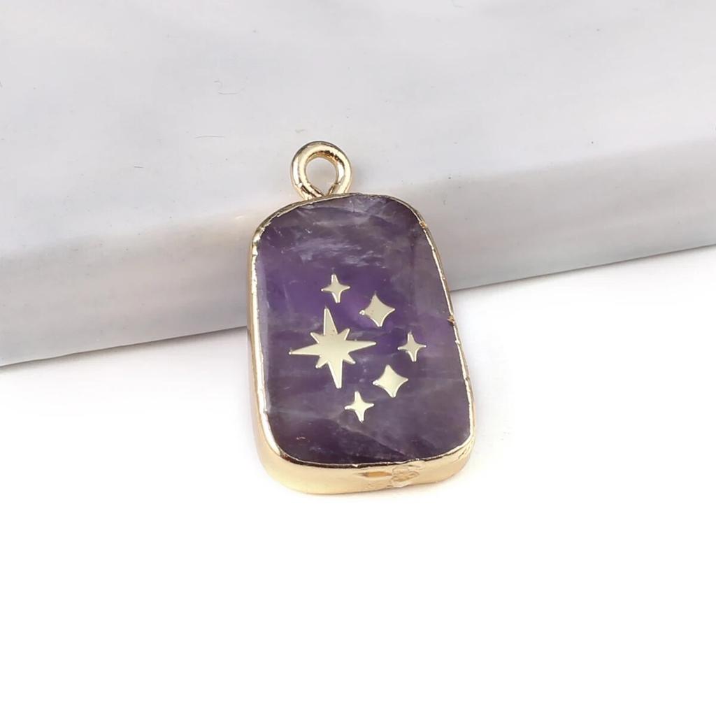 2Pcs Small Pendant Natrual Stone Rose Quartz/Malachite Cartoon Pendant For Jewelry Making DIY Earrings Bracelet Accessory