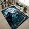 1PC Full Moon Forest Black Wolf White Wolf Carpet for Living Room Bedroom Sofa Home Decor Rus Non-slip Floor Mat Luxury Gift