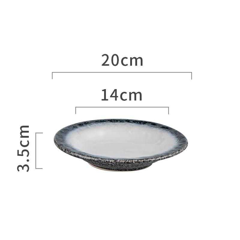 Vintage Ceramic Dinner Plate Thick Soup Plate Pasta Plate Salad Plates Dessert Dish Snack Plates Restaurant Specialty Tableware