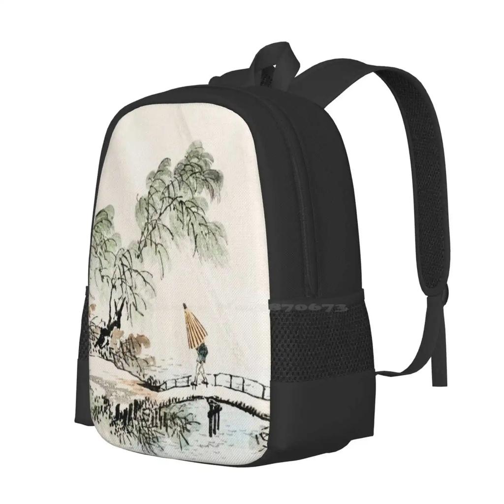 Vintage Art | Historical Art | Japan Design Man By Baire Pattern Design Bag Student's Backpack Vintage Art