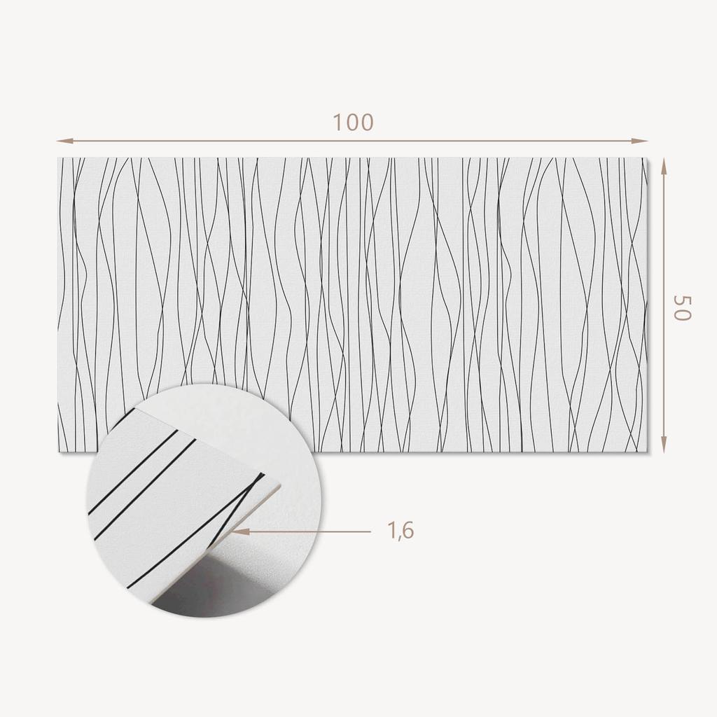 Panel Winylowy Z Dekorem Do Kuchni Lub Łazienki 100X50 Cm Faliste Linie Na Tle