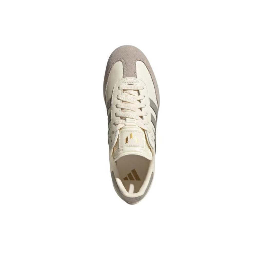 Lionel Messi X Adidas Samba Indoor Cream White Unisex Sneakers Light-Brown Gold-Metallic JQ0266