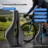 Universal Bicycle Seat For Mountain Bikes Comfortable Soft Shock Absorbing Breathable Cycling Outdoor Riding Accessories 1Pc